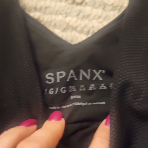 SPANX Pique Longline Flounce Swim Top Size L $78 - Picture 5 of 6